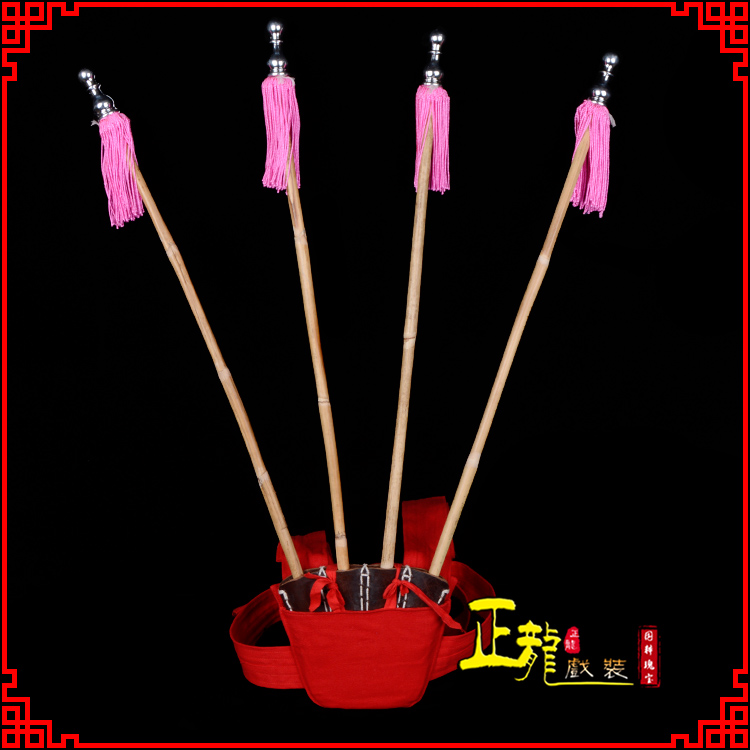 望江戏装戏曲用品靠旗男女大靠 靠板 正宗牛皮旗杆旗架