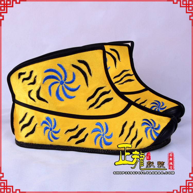 望江.美猴王靴子虎纹靴金黄快靴 猴鞋