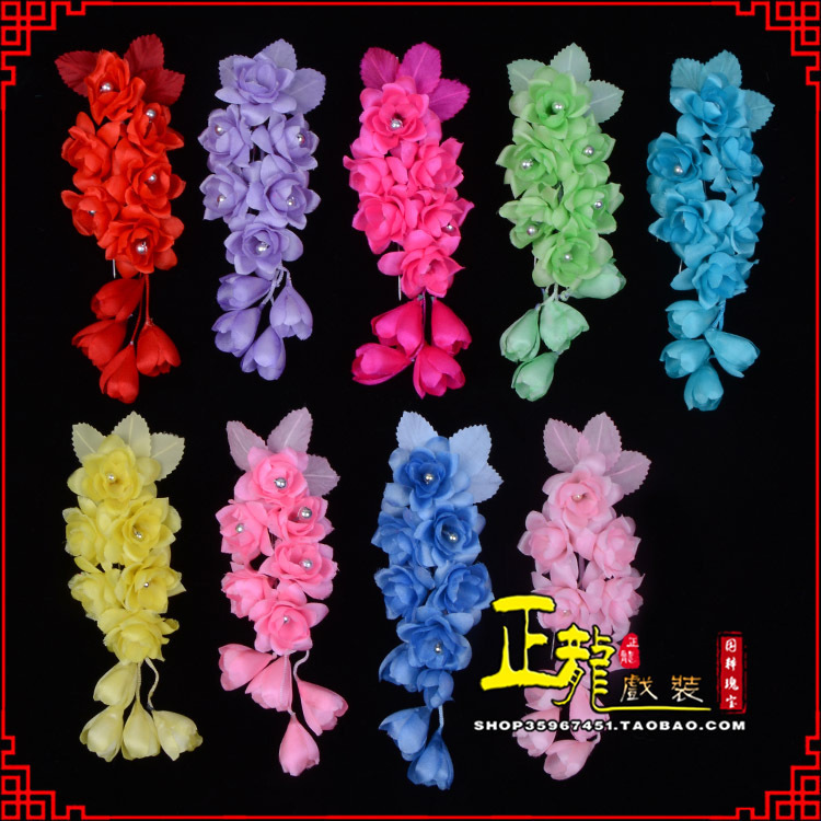 望江鬓花头饰小花头花 真丝绢花