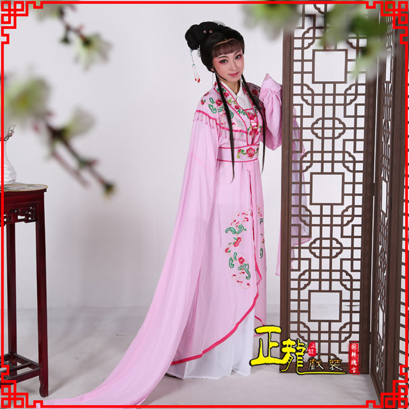 望江花旦黄梅戏服古装戏服水袖戏剧假云肩长披