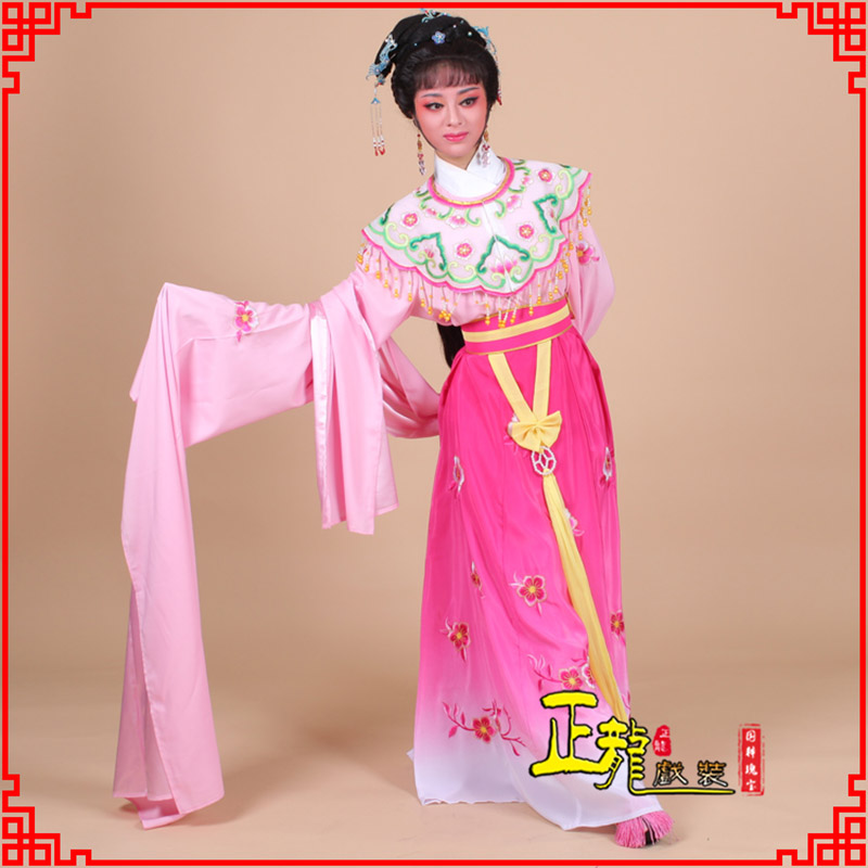 望江水袖青衣练功花旦服 梅花古装衣